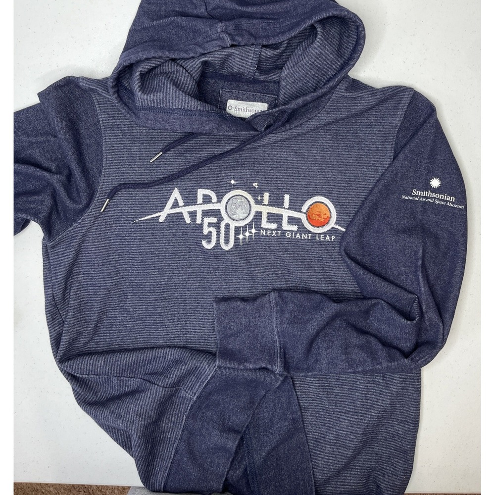 Smithsonian Apollo 50 Next Giant Leap Hoodie Sweatshirt Air Space Museum Mens S - Picture 4 of 7